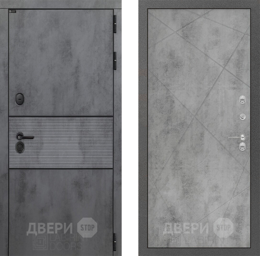 Входная металлическая Дверь Лабиринт (LABIRINT) Инфинити 24 Бетон светлый в Красноармейске