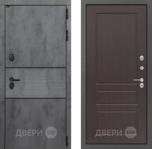 Входная металлическая Дверь Лабиринт (LABIRINT) Инфинити 03 Орех премиум в Красноармейске