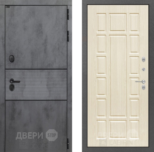 Входная металлическая Дверь Лабиринт (LABIRINT) Инфинити 12 Беленый дуб в Красноармейске
