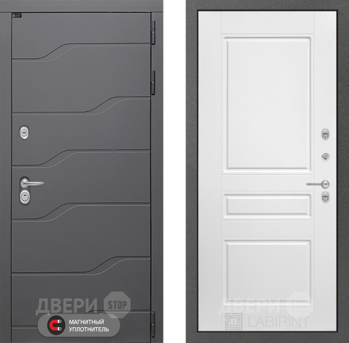 Дверь Лабиринт (LABIRINT) Ривер 03 Белый софт в Красноармейске