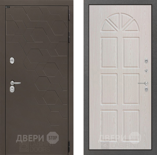 Входная металлическая Дверь Лабиринт (LABIRINT) Смоки 15 VINORIT Алмон 25 в Красноармейске