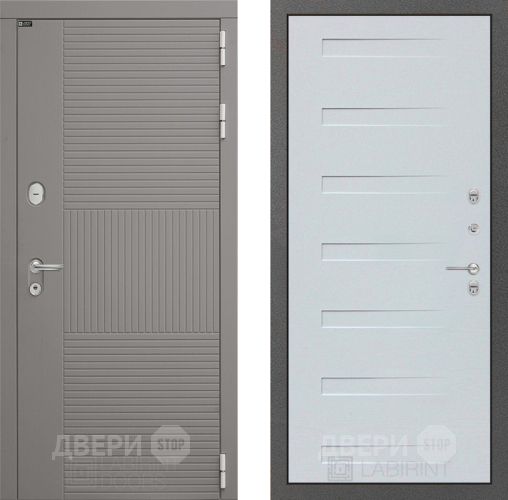 Входная металлическая Дверь Лабиринт (LABIRINT) Формо 14 Дуб кантри белый горизонтальный в Красноармейске