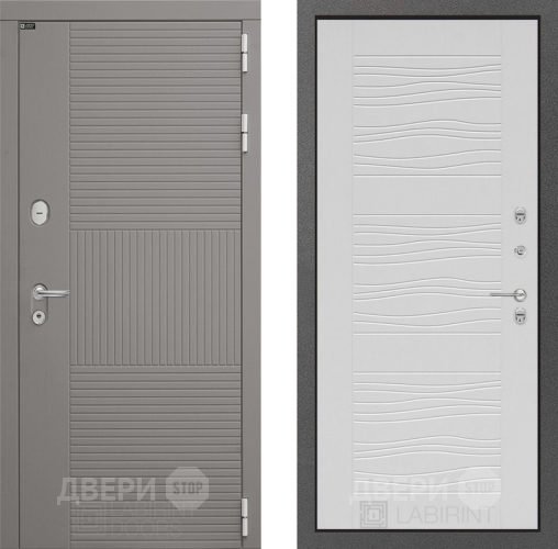 Входная металлическая Дверь Лабиринт (LABIRINT) Формо 06 Белое дерево в Красноармейске