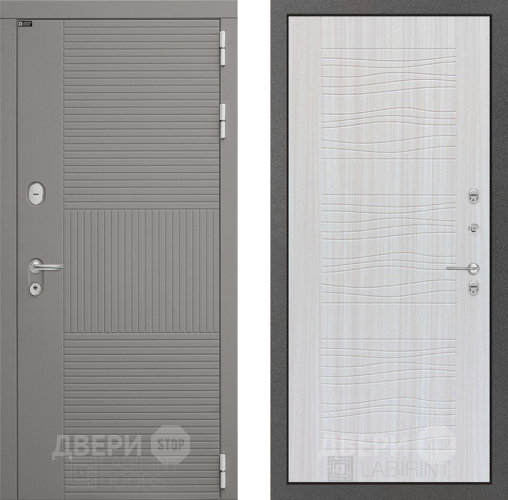 Входная металлическая Дверь Лабиринт (LABIRINT) Формо 06 Сандал белый в Красноармейске