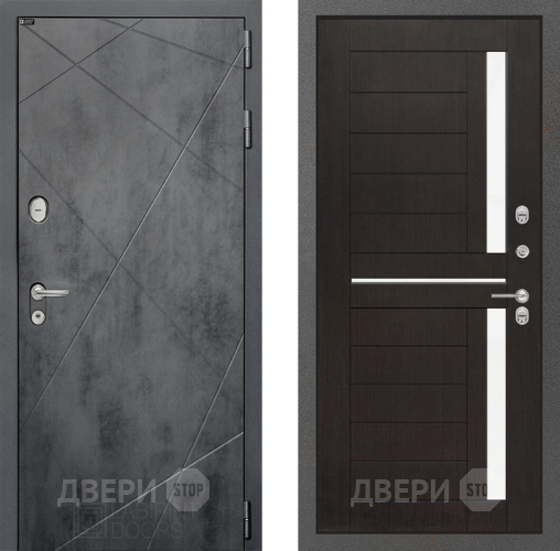 Входная металлическая Дверь Лабиринт (LABIRINT) Лофт 02 Венге в Красноармейске