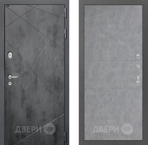 Входная металлическая Дверь Лабиринт (LABIRINT) Лофт 21 Бетон светлый в Красноармейске