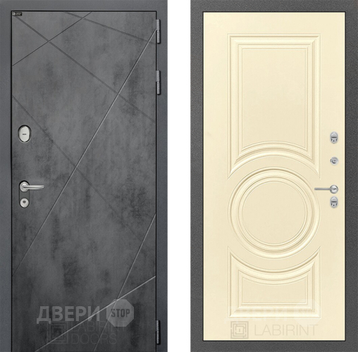 Входная металлическая Дверь Лабиринт (LABIRINT) Лофт 23 Шампань в Красноармейске