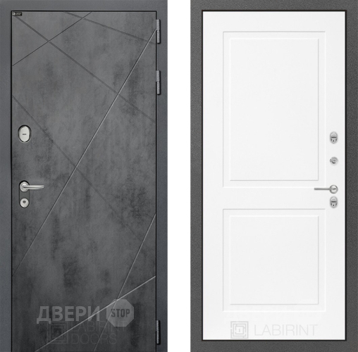 Дверь Лабиринт (LABIRINT) Лофт 11 Белый софт в Красноармейске