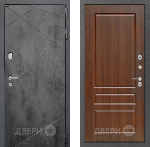 Входная металлическая Дверь Лабиринт (LABIRINT) Лофт 03 Орех бренди в Красноармейске