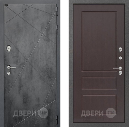 Входная металлическая Дверь Лабиринт (LABIRINT) Лофт 03 Орех премиум в Красноармейске