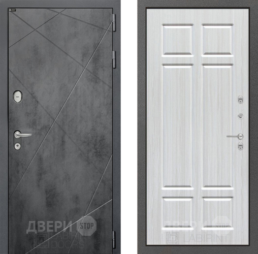 Входная металлическая Дверь Лабиринт (LABIRINT) Лофт 08 Кристалл вуд в Красноармейске