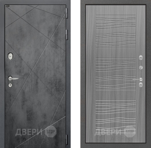 Входная металлическая Дверь Лабиринт (LABIRINT) Лофт 06 Сандал грей в Красноармейске