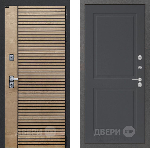 Входная металлическая Дверь Лабиринт (LABIRINT) Ritm 11 Графит софт в Красноармейске