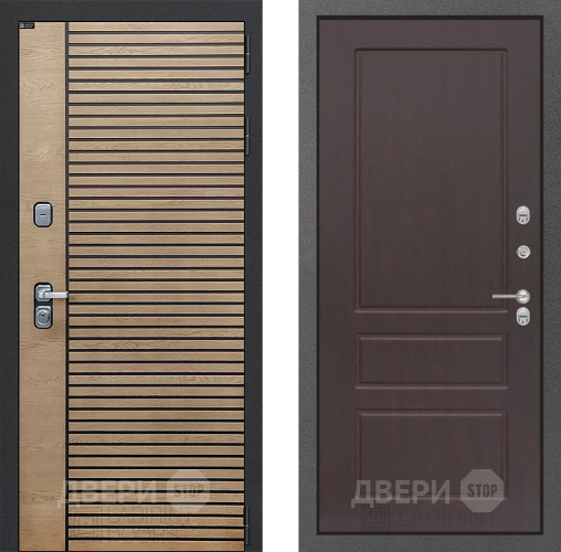 Входная металлическая Дверь Лабиринт (LABIRINT) Ritm 03 Орех премиум в Красноармейске