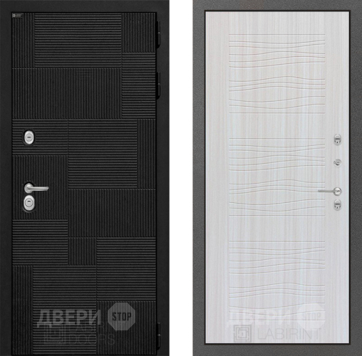Входная металлическая Дверь Лабиринт (LABIRINT) Pazl 06 Сандал белый в Красноармейске