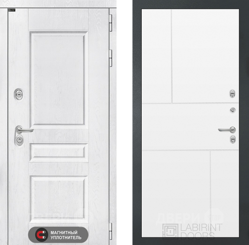 Дверь Лабиринт (LABIRINT) Versal 21 Белый софт в Красноармейске