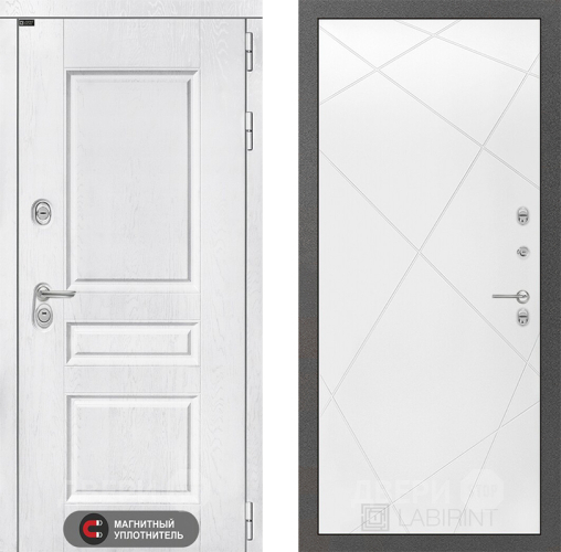 Дверь Лабиринт (LABIRINT) Versal 24 Белый софт в Красноармейске