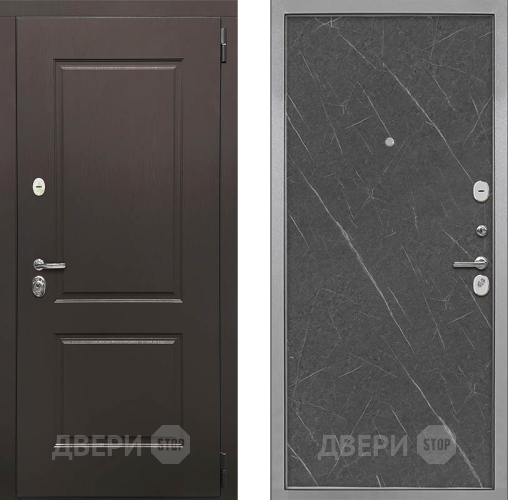 Входная металлическая Дверь Интекрон (INTECRON) Кампо Гладкая Гранит лава оникс в Красноармейске