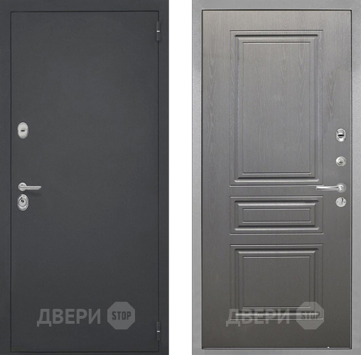 Входная металлическая Дверь Интекрон (INTECRON) Гектор ФЛ-243 Графит вуд дуб в Красноармейске