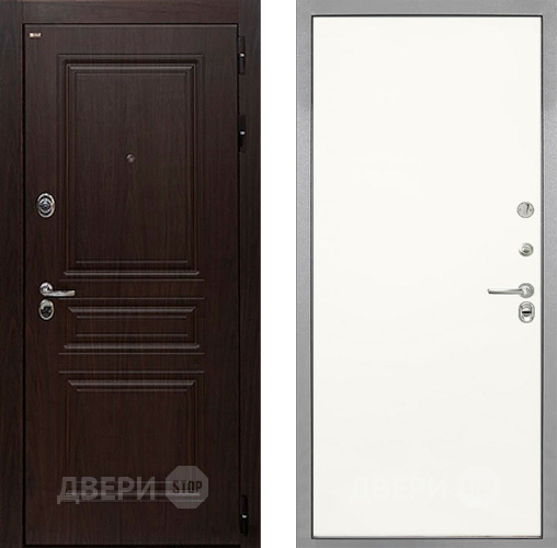 Входная металлическая Дверь Интекрон (INTECRON) Брайтон Тиковое Дерево Гладкая Слоновая кость в Красноармейске