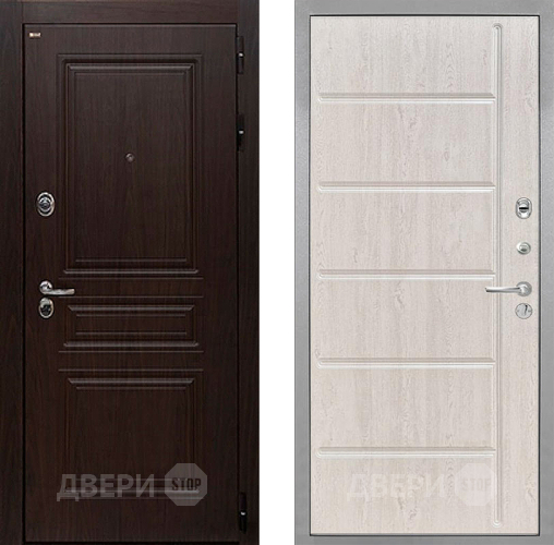 Входная металлическая Дверь Интекрон (INTECRON) Брайтон Тиковое Дерево ФЛ-102 Сосна белая в Красноармейске