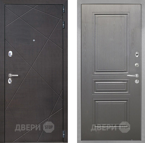 Входная металлическая Дверь Интекрон (INTECRON) Сенатор Лучи ФЛ-243 Графит вуд дуб в Красноармейске