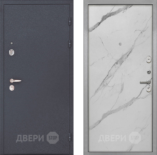 Входная металлическая Дверь Интекрон (INTECRON) Колизей Гладкая Мрамор натуральный арктик в Красноармейске