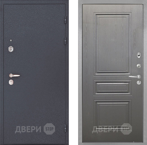 Входная металлическая Дверь Интекрон (INTECRON) Колизей ФЛ-243 Графит вуд дуб в Красноармейске