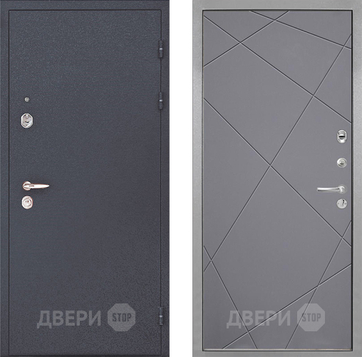 Входная металлическая Дверь Интекрон (INTECRON) Колизей Лучи-М Графит софт в Красноармейске