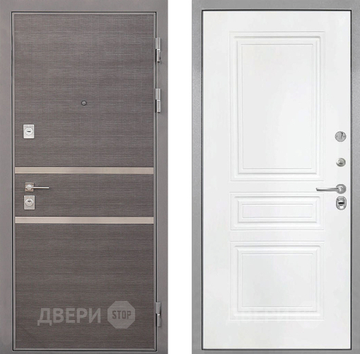 Входная металлическая Дверь Интекрон (INTECRON) Неаполь ФЛ-243 Белый матовый в Красноармейске