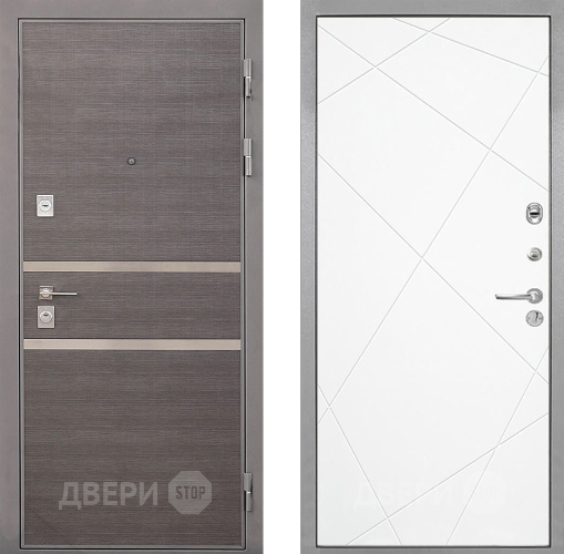 Входная металлическая Дверь Интекрон (INTECRON) Неаполь Лучи-М Софт милк в Красноармейске