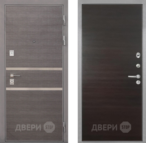 Входная металлическая Дверь Интекрон (INTECRON) Неаполь Гладкая Эковенге поперечный в Красноармейске