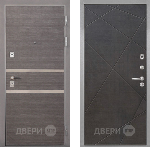 Входная металлическая Дверь Интекрон (INTECRON) Неаполь Лучи-М Венге распил кофе в Красноармейске