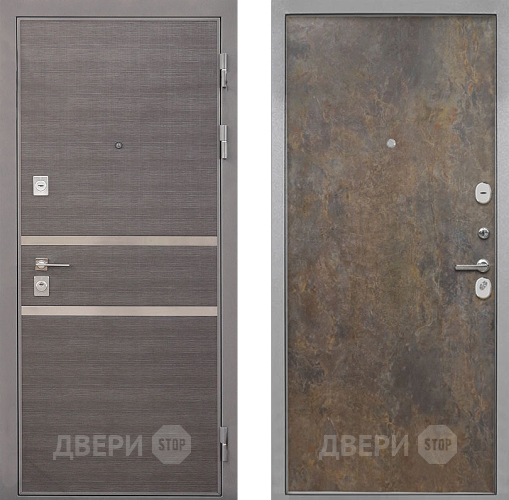 Входная металлическая Дверь Интекрон (INTECRON) Неаполь Гладкая Гранж в Красноармейске