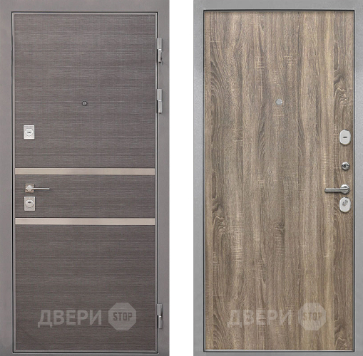 Входная металлическая Дверь Интекрон (INTECRON) Неаполь Гладкая Дуб турин в Красноармейске