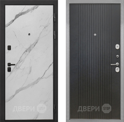 Входная металлическая Дверь Интекрон (INTECRON) Профит Black Мрамор Арктик ФЛ-295 Лофт черный в Красноармейске
