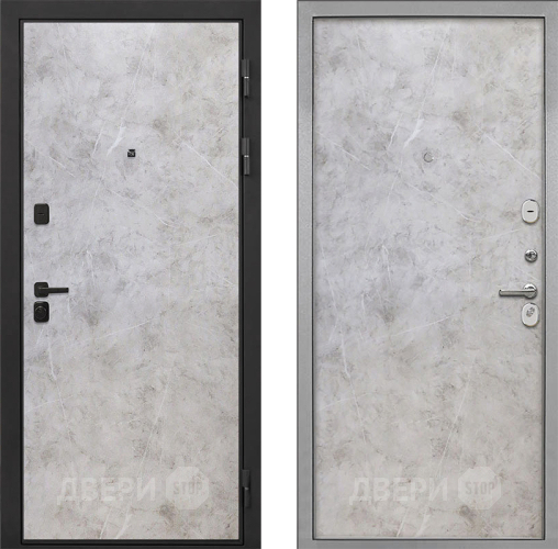 Входная металлическая Дверь Интекрон (INTECRON) Профит Black Мрамор Светлый Гладкая Мрамор светлый в Красноармейске