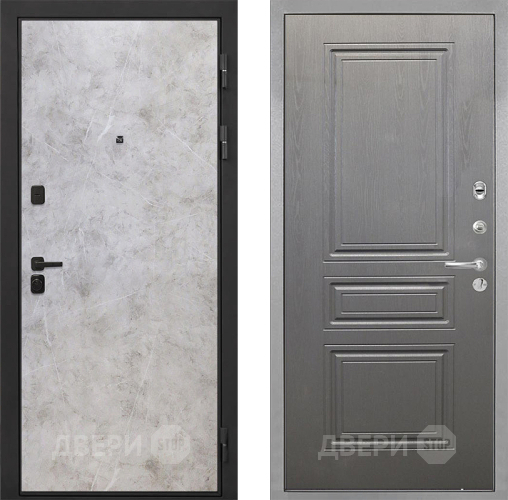 Входная металлическая Дверь Интекрон (INTECRON) Профит Black Мрамор Светлый ФЛ-243 Графит вуд дуб в Красноармейске