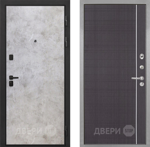 Входная металлическая Дверь Интекрон (INTECRON) Профит Black Мрамор Светлый В-07 с молдингом Венге в Красноармейске