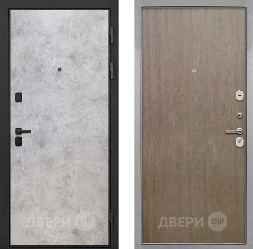 Входная металлическая Дверь Интекрон (INTECRON) Профит Black Мрамор Светлый Гладкая шпон Венге коричневый в Красноармейске