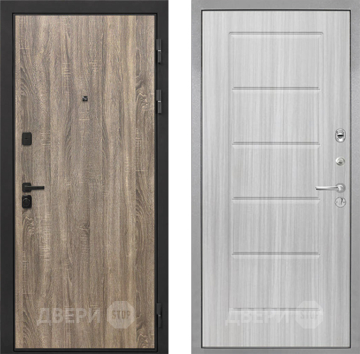 Входная металлическая Дверь Интекрон (INTECRON) Профит Black Дуб Турин ФЛ-39 Сандал белый в Красноармейске