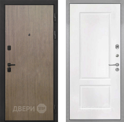 Входная металлическая Дверь Интекрон (INTECRON) Профит Black Венге Коричневый КВ-2 Белый матовый в Красноармейске