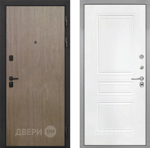 Входная металлическая Дверь Интекрон (INTECRON) Профит Black Венге Коричневый ФЛ-243 Белый матовый в Красноармейске
