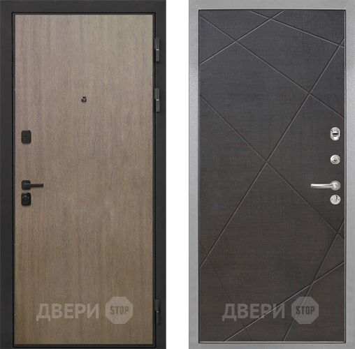 Входная металлическая Дверь Интекрон (INTECRON) Профит Black Венге Коричневый Лучи-М Венге распил кофе в Красноармейске