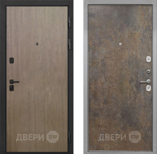 Входная металлическая Дверь Интекрон (INTECRON) Профит Black Венге Коричневый Гладкая Гранж в Красноармейске