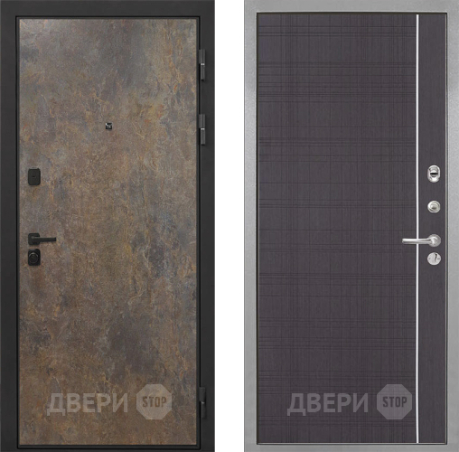 Входная металлическая Дверь Интекрон (INTECRON) Профит Black Гранж В-07 с молдингом Венге в Красноармейске