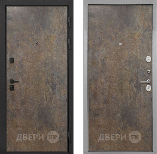 Входная металлическая Дверь Интекрон (INTECRON) Профит Black Гранж Гладкая Гранж в Красноармейске
