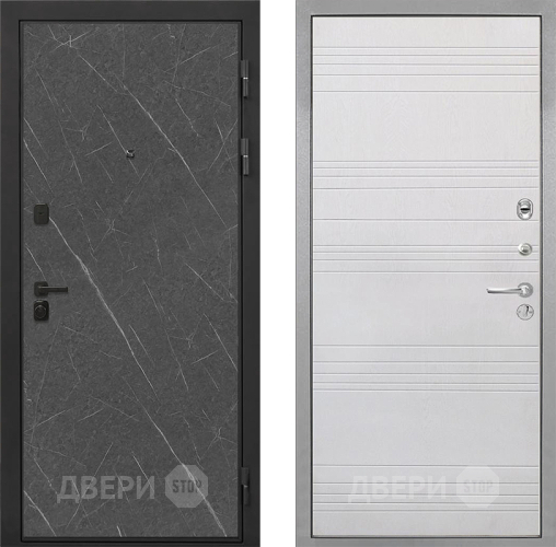 Входная металлическая Дверь Интекрон (INTECRON) Профит Black Гранит Лава Оникс ФЛ-316 Белый ясень в Красноармейске