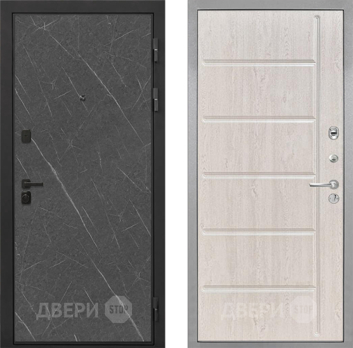 Входная металлическая Дверь Интекрон (INTECRON) Профит Black Гранит Лава Оникс ФЛ-102 Сосна белая в Красноармейске