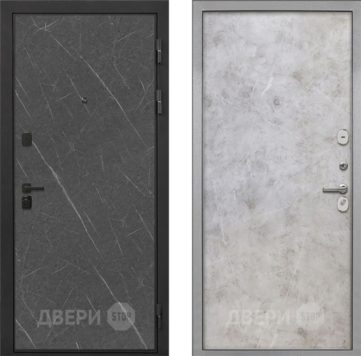Входная металлическая Дверь Интекрон (INTECRON) Профит Black Гранит Лава Оникс Гладкая Мрамор светлый в Красноармейске